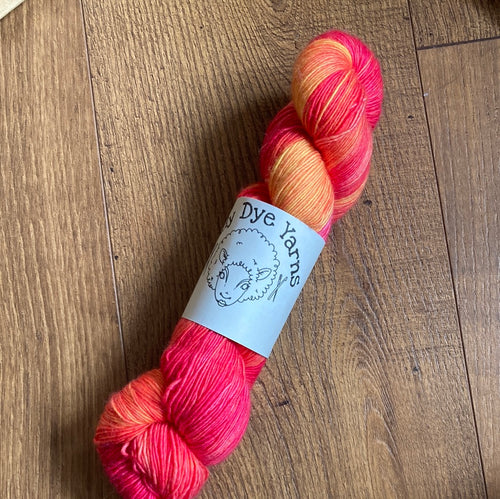 Lady Dye Yarns - single ply fingering - Red Sock Blue Sock Yarn Co