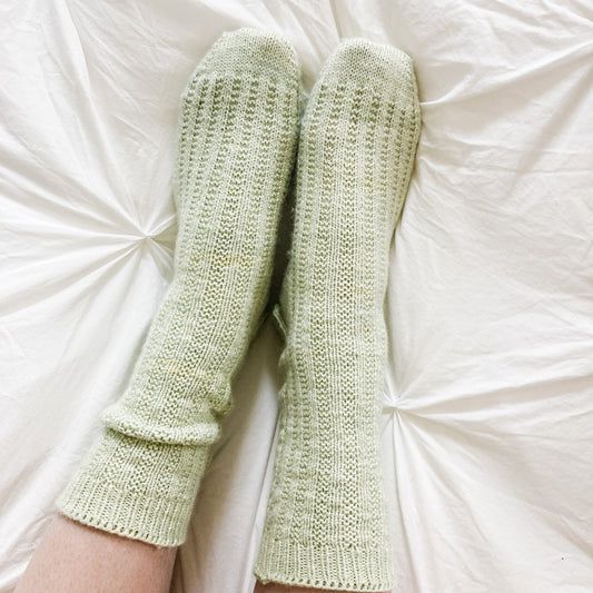 Spring Time Sprout Socks // PDF Knitting Pattern - Red Sock Blue Sock Yarn Co