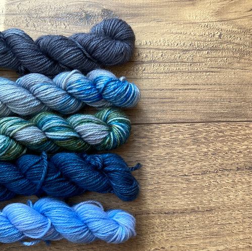 Winter Mountain Mini Skein Collection - Red Sock Blue Sock Yarn Co